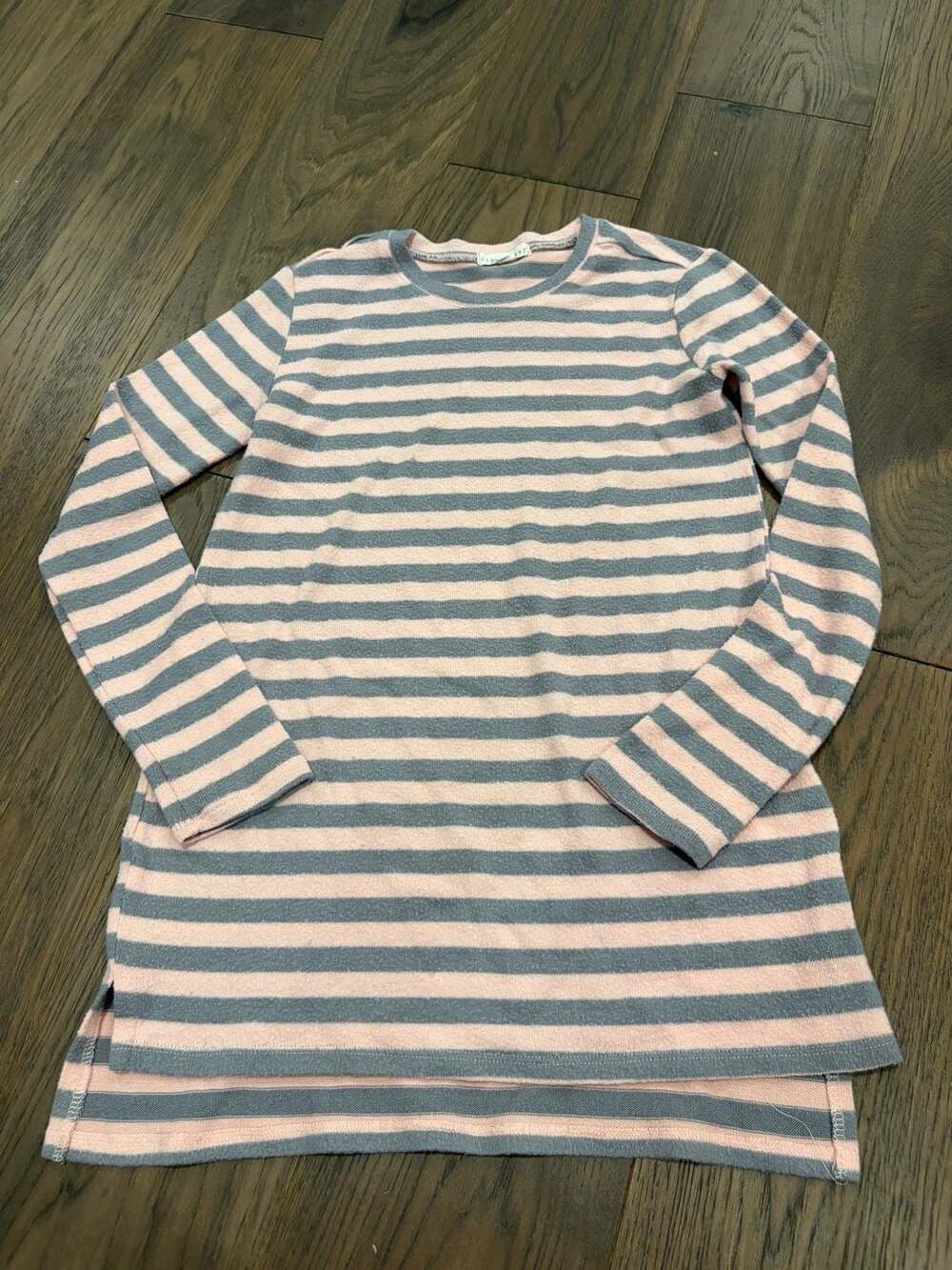 Copper Key Striped Long Sleeve High-Low Hem Tunic Shirt Girls Size Small 6/7